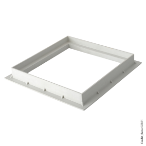 Cadre de sol PP pour grille/tampon 200x200 gris