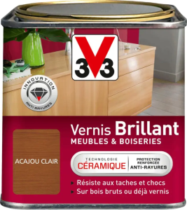 Vernis bois Vernilux Brillant Acajou 0.5 L - MAUVILAC - 3838